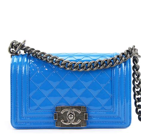 chanel le boy blue patent|used Chanel bags for boys.